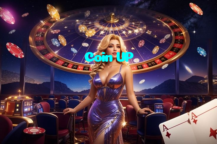 Coin UP casino presented on mobile device in Pakistan with slots and live games